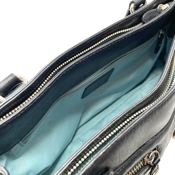 Cole Haan Alexa Leather Shopper Bag (Black) - Picture 10 of 12